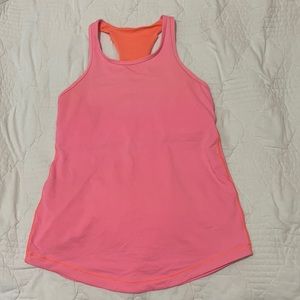 lululemon athletica Pink Tank Top with Orange Accents